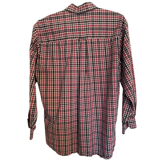 Pendleton Red Plaid Metro Shirt 100% Cotton Large Long Sleeve Button-Down Collar - Picture 2 of 6